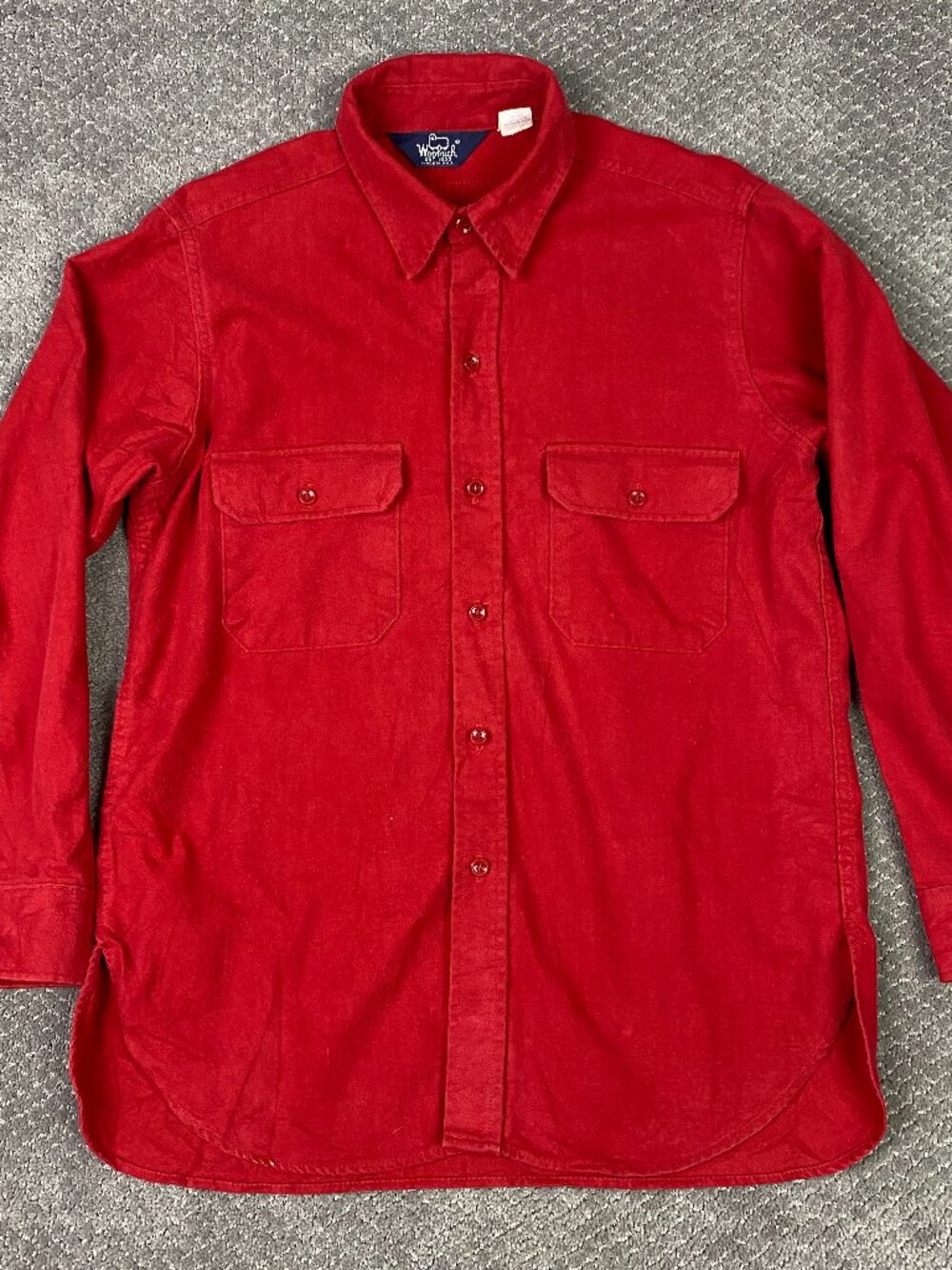 Vintage Woolrich Chamois Cloth Flannel Shirt Mens Large Button Up Made in USA